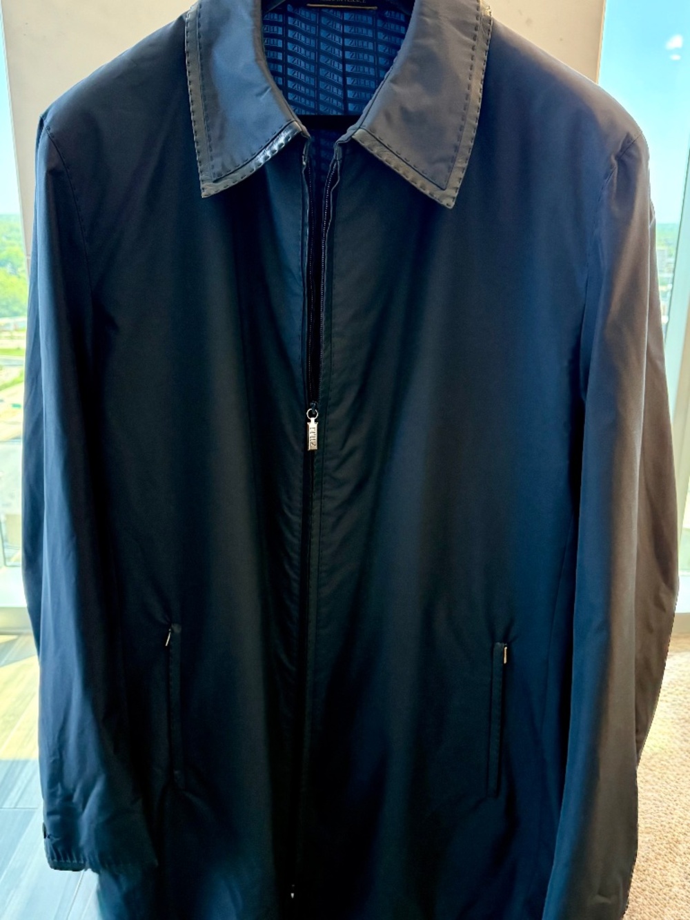Authentic ZILLI nylon technical car coat